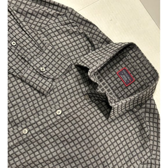 UNTUCKit Other - Untuckit Mens Black Gray Long Sleeve Button Up Shirt Size Medium